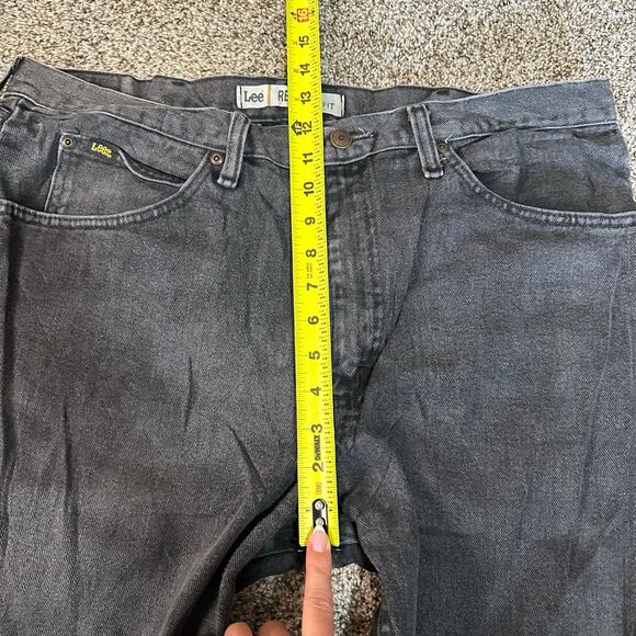 LEE Men's Regular Fit Denim Jeans Size 38X32 In Dark Wash - Picture 6 of 9